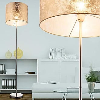 Luxus LED Pendel Hänge Lampe Wand Steh Decken Fluter Effekt Textil Leuchte GOLD 