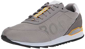 BOSS Mens Woven Orland_Lowp_sdny2 Trainers Gray UK 10