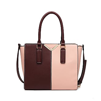 Miss Lulu Handbag Exquisite Color Match Shoulder Bag Compact Style Tote Bag 