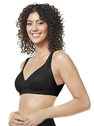 Warner's Womens No Side Effects Wirefree Backsmoothing Contour Easy Size Bra, Black, XX-Large