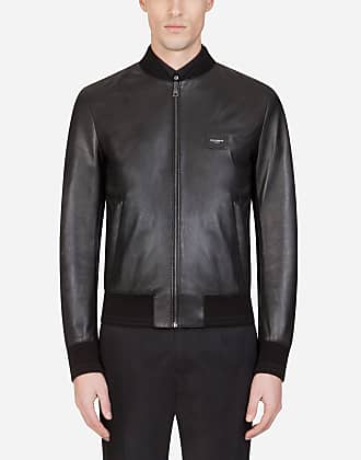 Herren Bekleidung Jacken Freizeitjacken Dolce & Gabbana Wolljacke mit Ärmeln aus Kunstleder und Plakette in Schwarz für Herren 