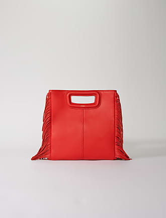 red leather bag