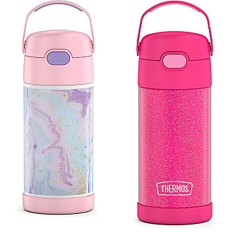 THERMOS FUNTAINER 12 Ounce Stainless Steel Vacuum Insulated Kids Straw  Bottle, Disney Princess: Home & Kitchen 
