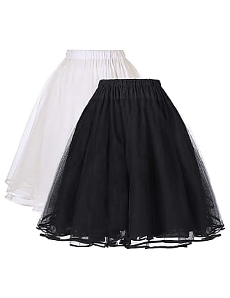OIG Brands White Tulle Skirt Petticoat Skirts Tutu Underskirt for Woman Poodle Skirt 