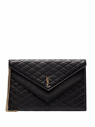 Saint Laurent - Monogram Envelope Clutch Bag - Women - CALFSKIN/Brass - One Size - Neutrals