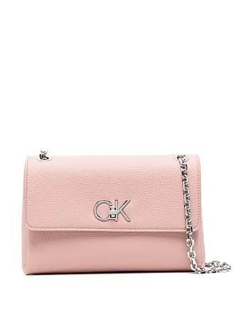 Calvin Klein Faux Leather Shoulder Bag - One Size - Beige - Women