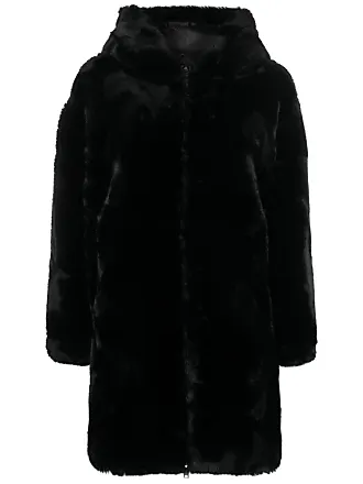 Liska Beatrice fur trimmed coat - Blue