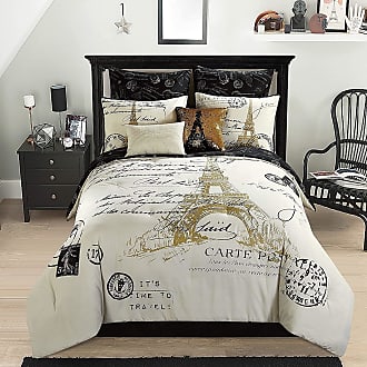 New Paris Gold Casa Luxury 8-Pc Reversible Comforter Set Any Size ALL SEASON 