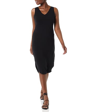 Daily Ritual Womens Jersey Standard-Fit Sleeveless V-Neck Midi Dress, Black, XX-Large