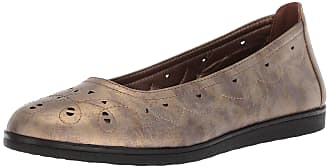 Easy Street Womens Alfie Ballet Flat, Bronze/Metallic, 9.5 2W US