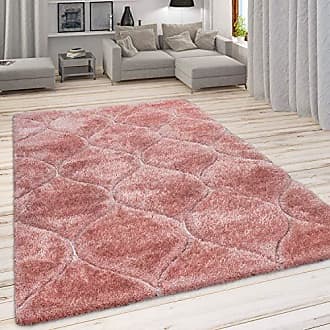 Teppich Wohnzimmer Acrylteppich Rosa Pink  Versace Design hochwertig Luxus 3D 