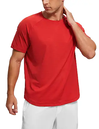 CRZ YOGA Men's Workout Short Sleeve T-Shirt Quick Dry Gym Athletic