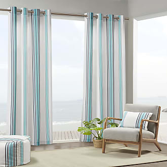 Madison Park Newport Striped Outdoor Single Window Curtain Panel for Garden with 3M Scotchgard for Moisture Repellent, Weather Resistant, Long-Lasting Protection, 