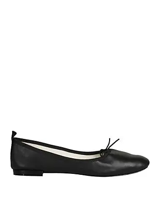 ANNALISE Black Leather Ballet Flat