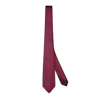 Dark Red Silk Ties - Solid Cherry-Red Necktie 