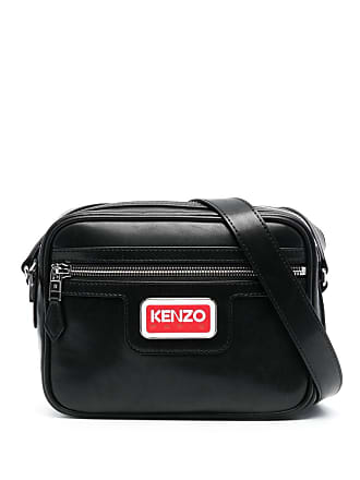 Kenzo Poppy-patch Messenger Bag - Black