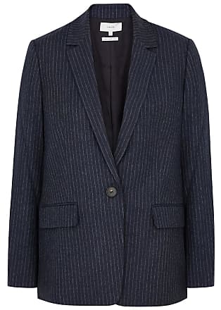 Vince Navy Notched Lapel Coat