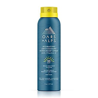 Oars + Alps Hydrating SPF 50 Sunscreen Spray, Skin Care Infused with Vitamin C and Antioxidants, Water and Sweat Resistant, 6 Oz, 1 Pack