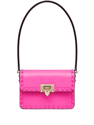 Valentino Garavani Women's Small Locò Shoulder Bag with Rhinestones - Pink - Shoulder Bags