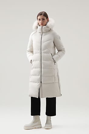 Womens Coats Woolrich Coats Woolrich Luxury Wool Trench Coat in Brown_herringbone Grey 