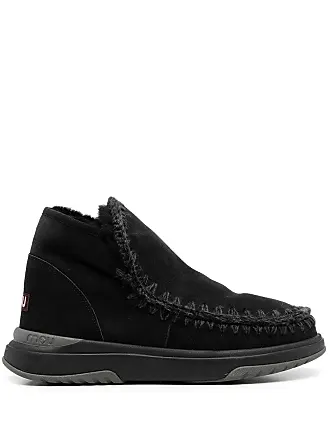 Mou Kids whipstitch-detail ankle boots - Black