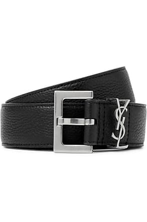 Saint Laurent - monogram leather belt - women - Calf Leather - 65 - Black