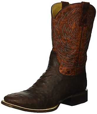 Details about   Mens Alligator Western Cowboy Boots Brown Leather Back Cut Print Roper Toe 