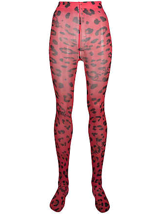 Philipp Plein leopard print tights - Red