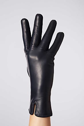 Short Women's Caractere Gloves in Black Lambskin with Silk Lining – J.M.  Weston