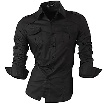 Chemises Slim Fit Col chemise, Black