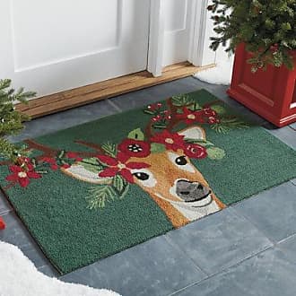 CAROMIO Christmas Doormat Holiday Door Mat Winter Christmas Deer