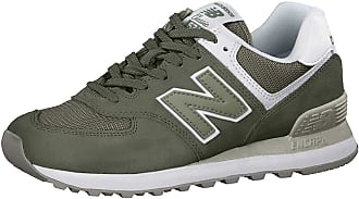 New Balance Womens 574 V2 Essentials Sneaker, Mineral Green/White, 5 Wide