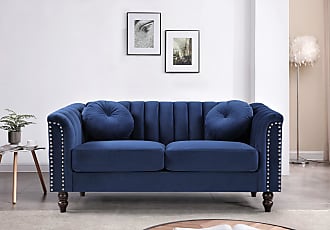 Maddox 95 Leather Sofa, Azure Nubuck - Kardiel