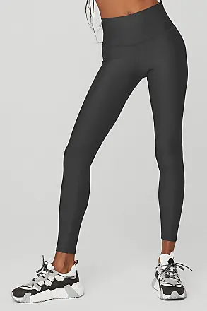 Alo Yoga High-Waist 7/8 Zip It Flare Legging in Black, Size: 2XS
