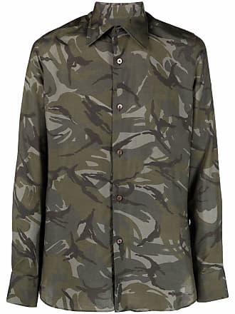 Tom Ford camouflage-print long-sleeve shirt - men - Silk/Viscose - 40 - Green