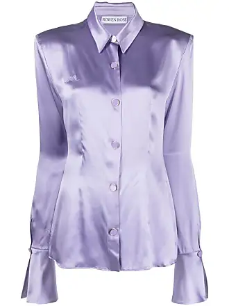 Magliano braided-strap detailed silk shirt - Purple