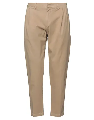 Cotton pants in beige mix