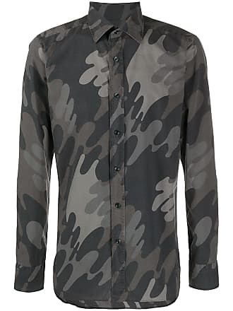 Tom Ford camouflage-print shirt - men - Cotton/Lyocell - 40 - Grey