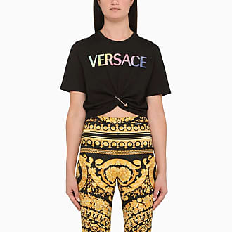 Satin top look 52 di Versace in Nero Donna T-shirt e top da T-shirt e top Versace 