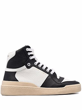 Saint Laurent SL/24 logo high-top sneakers - women - Rubber/Fabric/Calf Leather - 35.5 - White