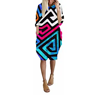 5 pçs/set moda multicolorido outfit vestido saia diário casual