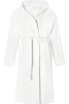 White Kimono Peignoir Coton Unisexe S Egeria Black Coton Blanc