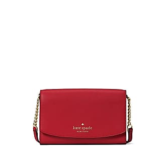 Kate Spade Staci Half Moon Small Shoulder Bag Crossbody Red Currant Leather