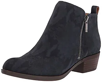 LUCKY BRAND Taheeti leopard print suede lace-up oxford wedge booties