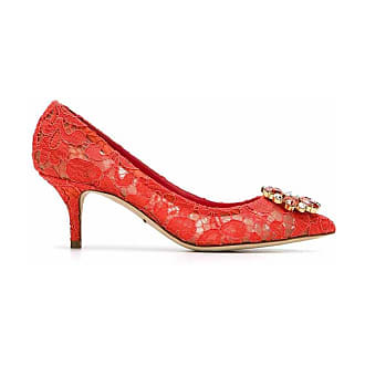 Escarpins Velours Dolce & Gabbana en coloris Rouge Femme Chaussures à talons Chaussures à talons Dolce & Gabbana 