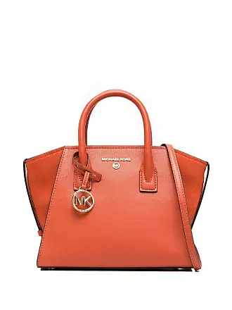 Michael+Kors+Fuschia+Luggage+Large+Greenwich+Leather+Tote+Grab+Bag+Purse  for sale online