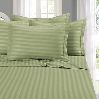 6 Piece Dobby Stripe 1500 Thread Count Egyptian Quality 16" Pocket Bed Sheet Set 