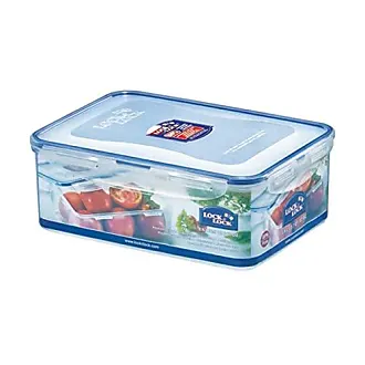 LOCK & LOCK Easy Essentials Food Lids/Pantry Storage/Airtight Containers,  BPA Free, Rectangle - 8 Cup - for Cookies, Clear