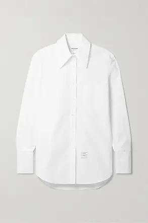 Light Blue Supima Cotton Oxford Satin Weave 4-Bar Long Sleeve Round Collar  Shirt