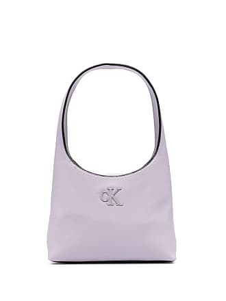 Calvin Klein Clay Small Top Zipper Denim Jacquard Signature Convertible Crossbody  Bag